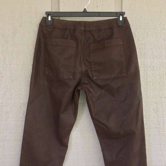 Hudson Utility Jogger Pant Size M Drawstring Pocket In Coated Chicory Coffee - Picture 6 of 14